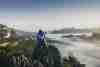 A traveller above the clouds