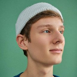 The same portrait after skin retouch