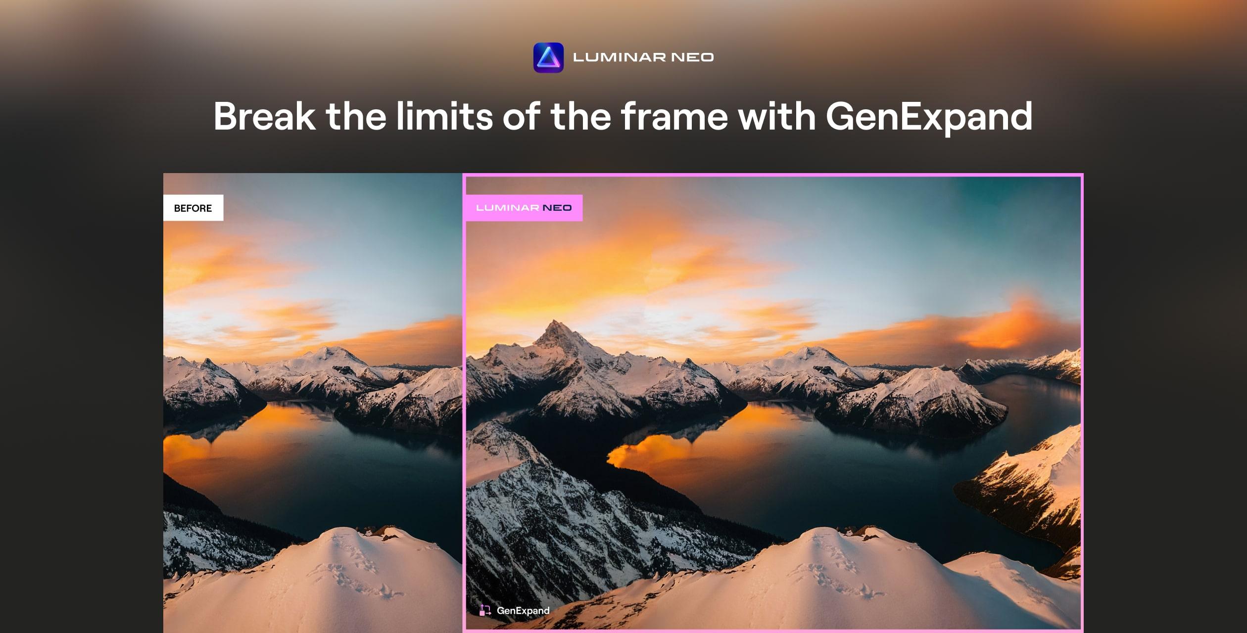 GenExpand – AI Image Extender: Expand Photo Background with Luminar Neo