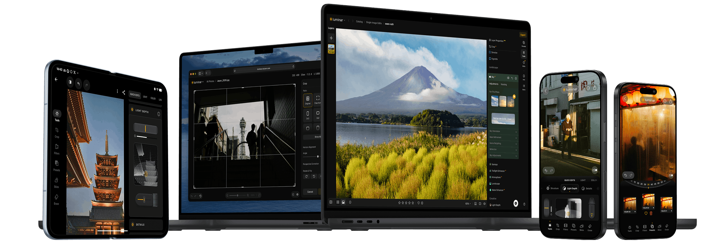 Actualización de otoño de Luminar para ordenador, tableta y móvil