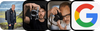 Three photographers who use Luminar, and the Google logo