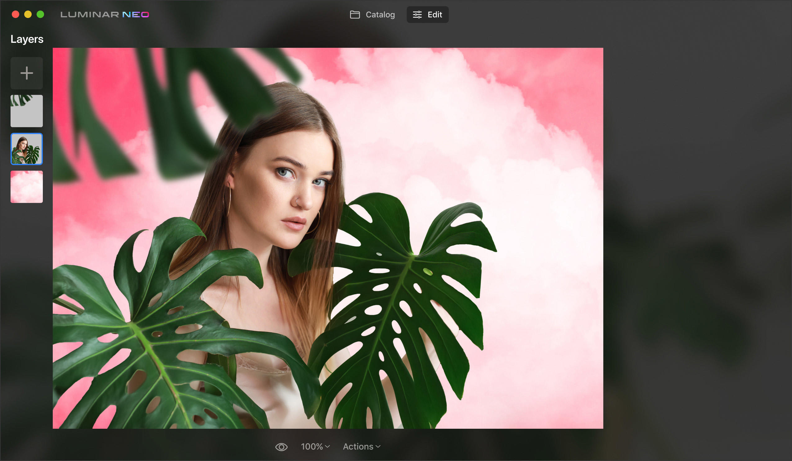 Photo Layer Editor and Mask AI - result of creating effects by blending and masking.