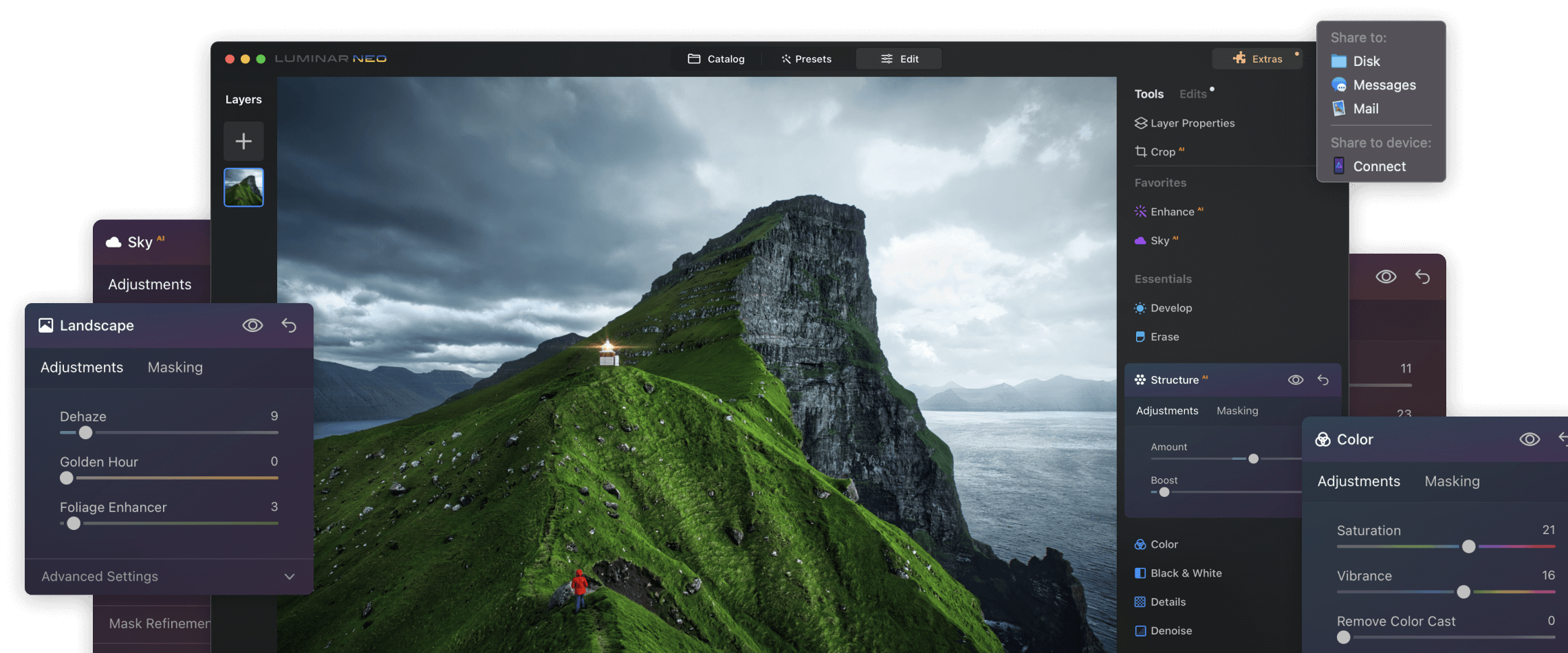 Luminar Neo vs Adobe Photoshop: alternativa per foto editor(4)