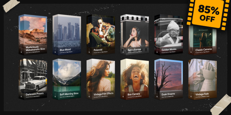 Analog-inspired presets, LUTs & overlays to bring film mood to your pics.(3)