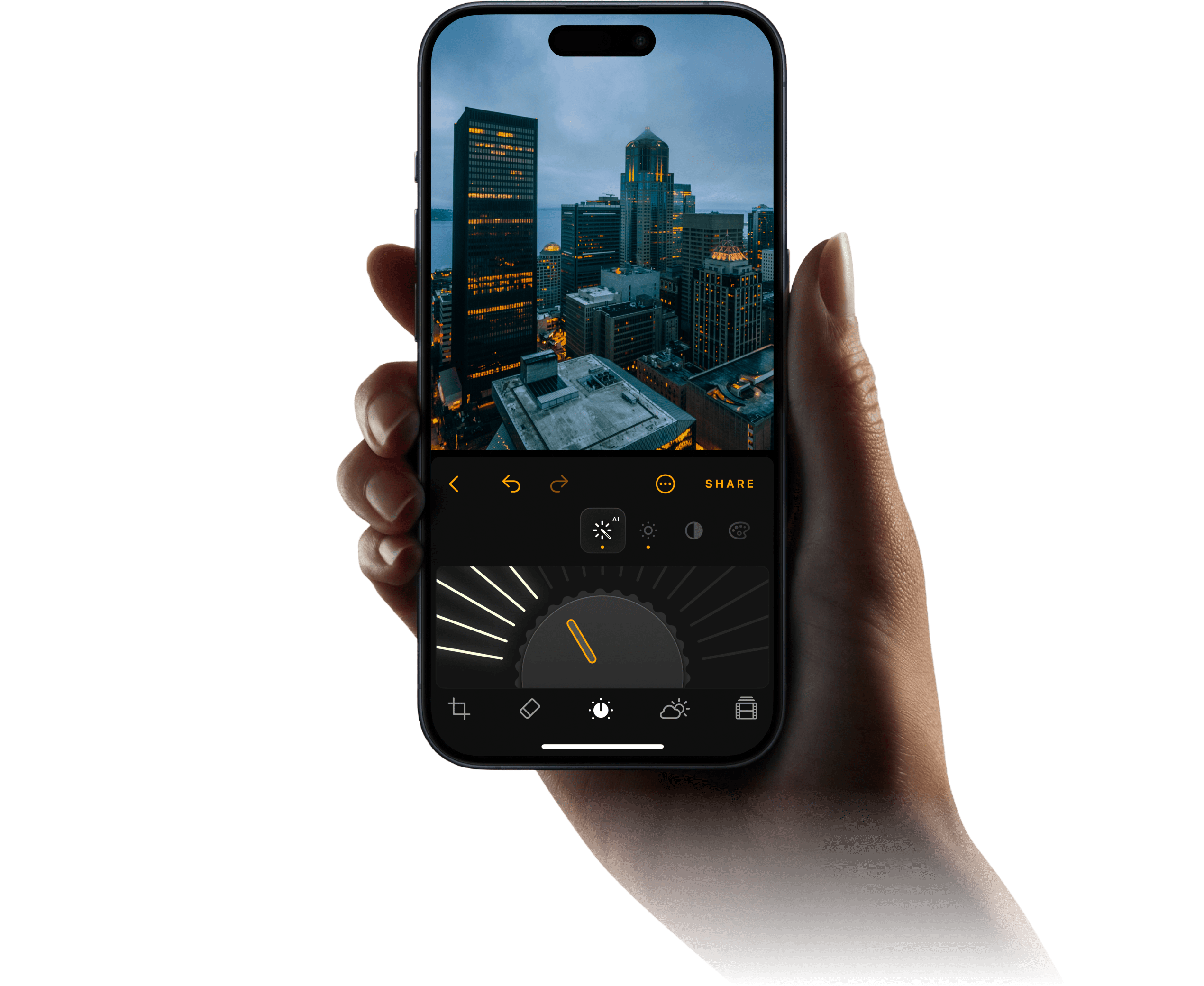 Iphone-foto-editor Luminar: AI-app voor beeldbewerking